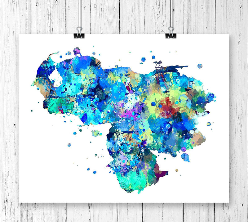 Venezuela Map Art Print - Unframed - Zuzi's