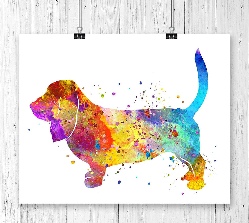 Basset Hound Watercolor Art Print - Unframed - Zuzi's