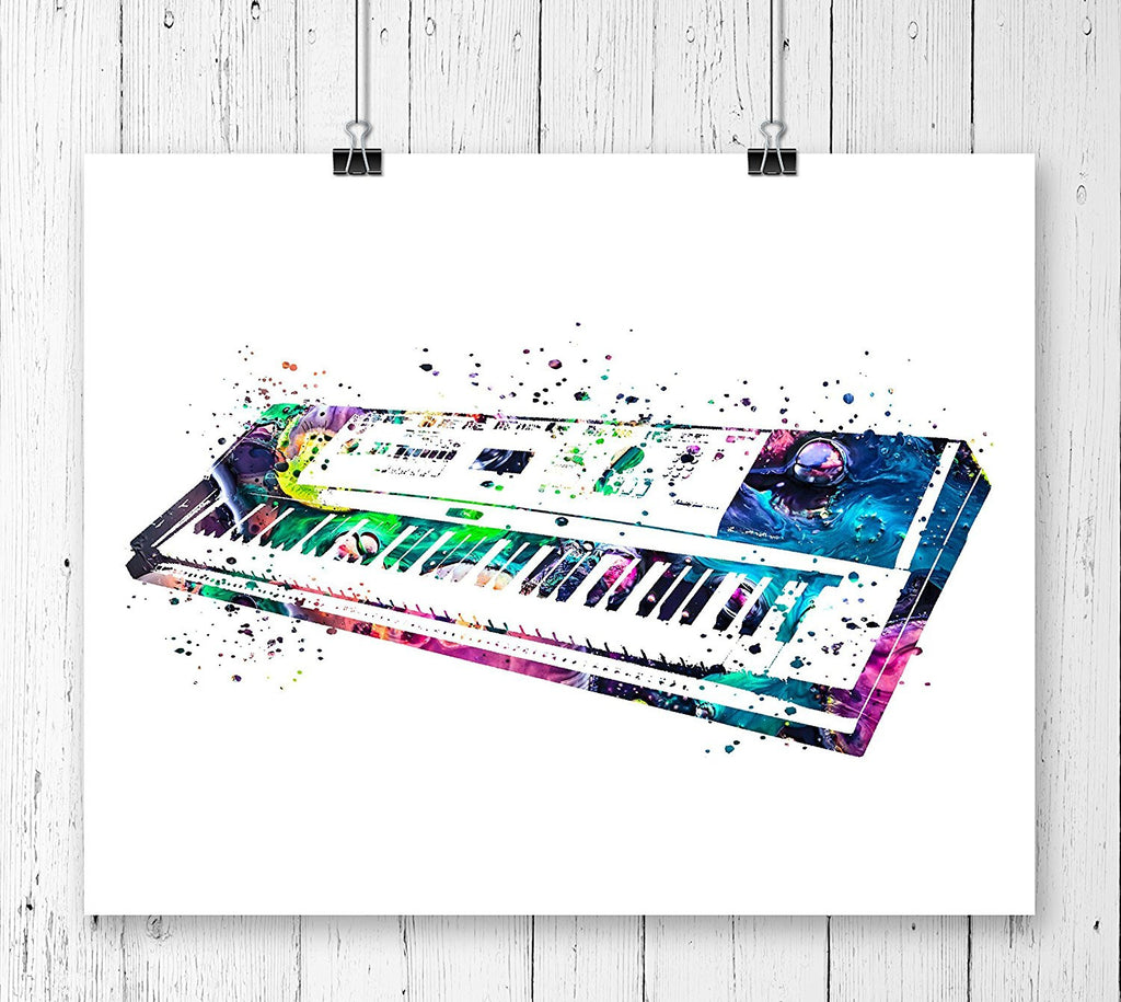 Piano Keyboard Watercolor Art Print - Unframed - Zuzi's