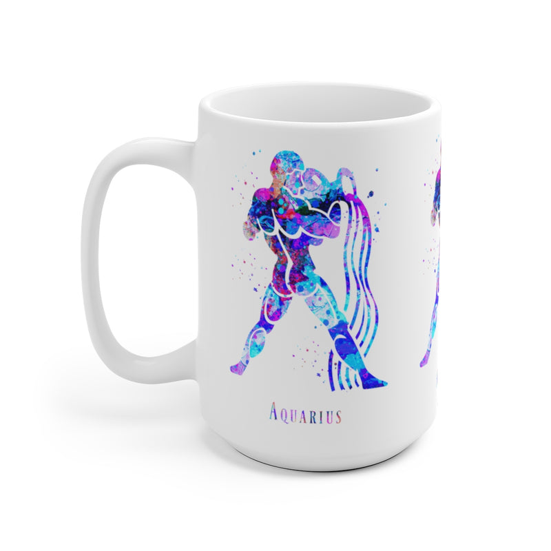 Aquarius Zodiac Sign Mug - 11 oz, 15 oz - Zuzi's