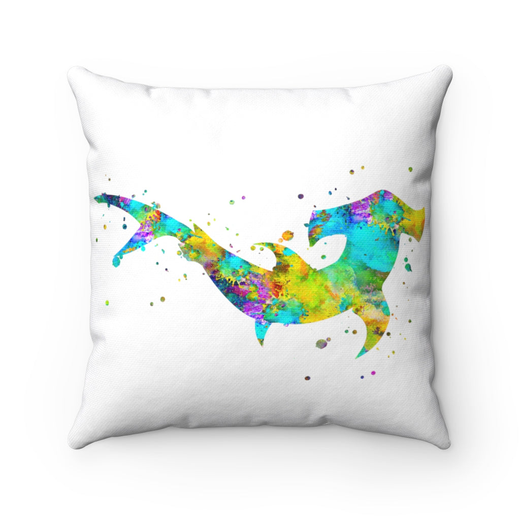 Colorful Hammerhead Shark Square Pillow - Zuzi's