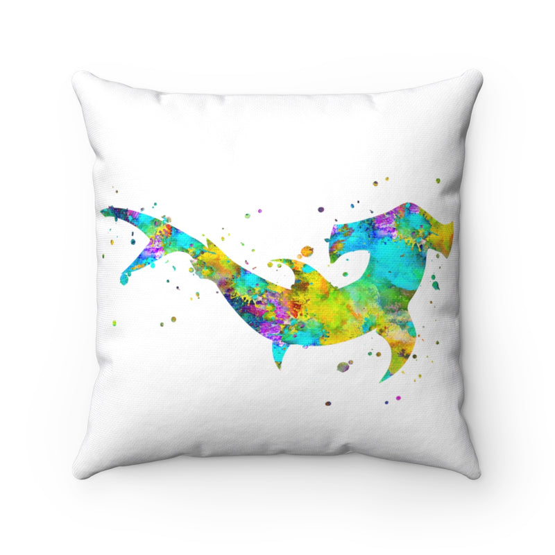 Colorful Hammerhead Shark Square Pillow - Zuzi's