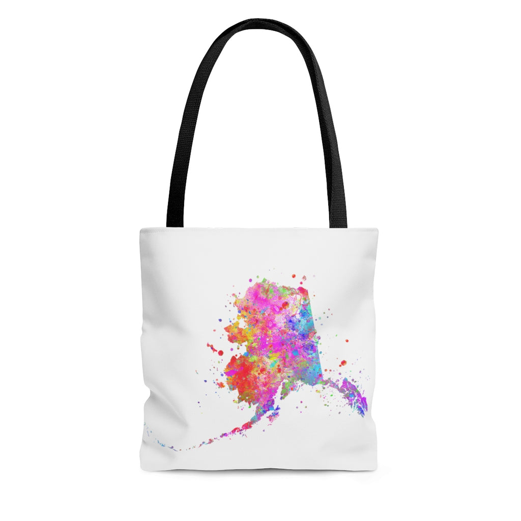 Watercolor Alaska Map Tote Bag - Zuzi's