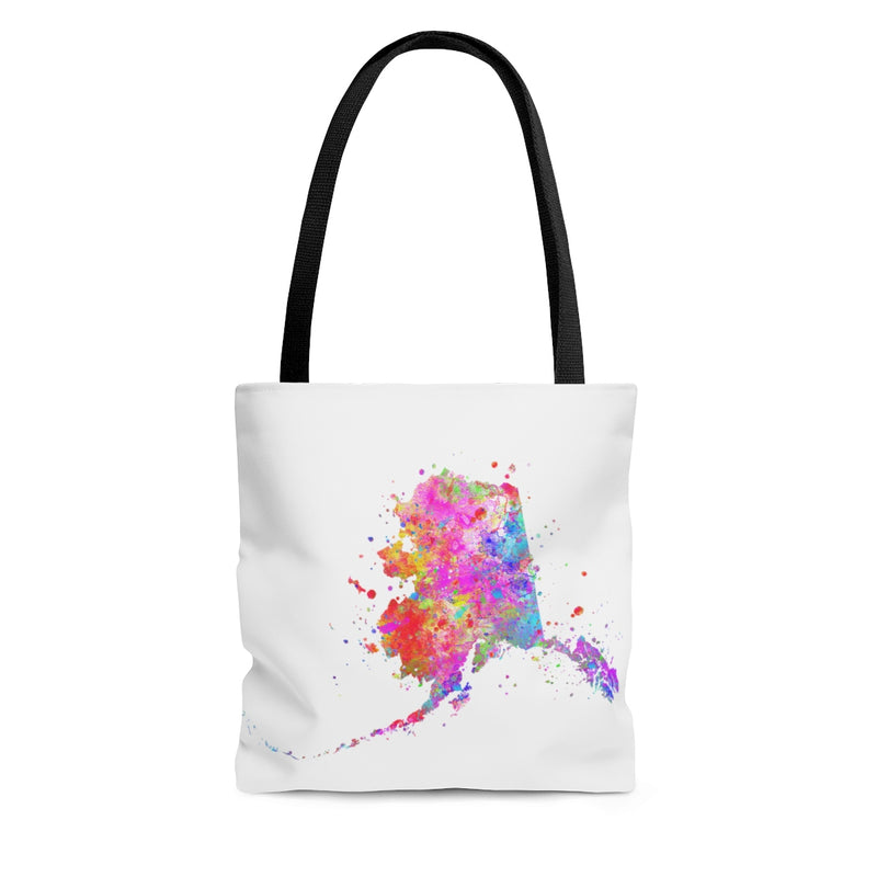 Watercolor Alaska Map Tote Bag - Zuzi's