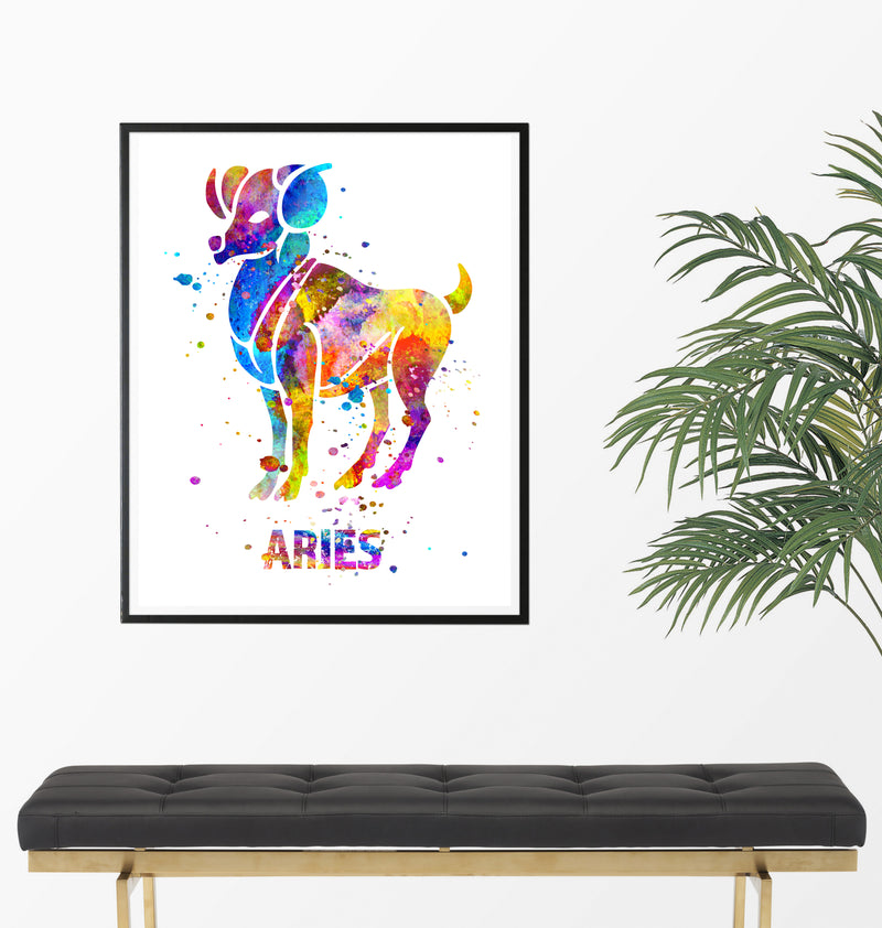 Aries Astrology Art Print - Unframed - Zuzi's