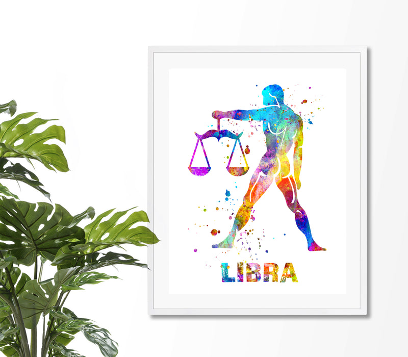 Libra Astrology Art Print - Unframed - Zuzi's