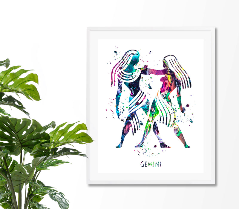 Gemini Astrology Art Print - Unframed - Zuzi's