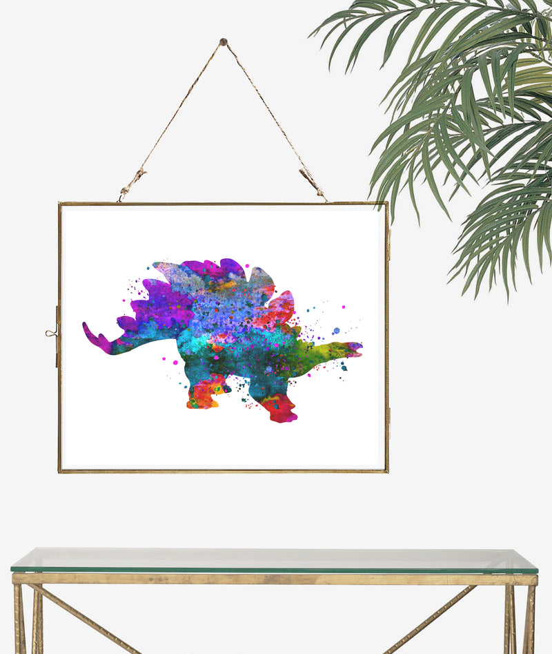 Stegosaurus  Watercolor  Art Print - Unframed - Zuzi's