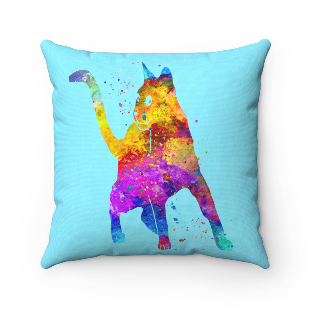 Abstract Cat Square Pillow - Zuzi's