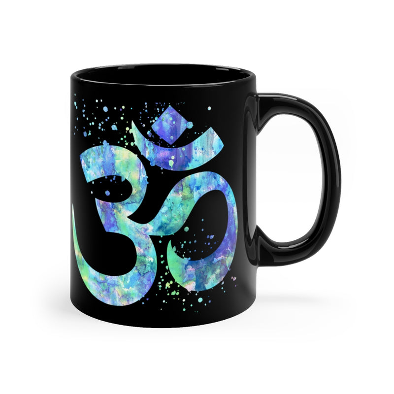 Om Symbol Black Mug 11oz - Zuzi's