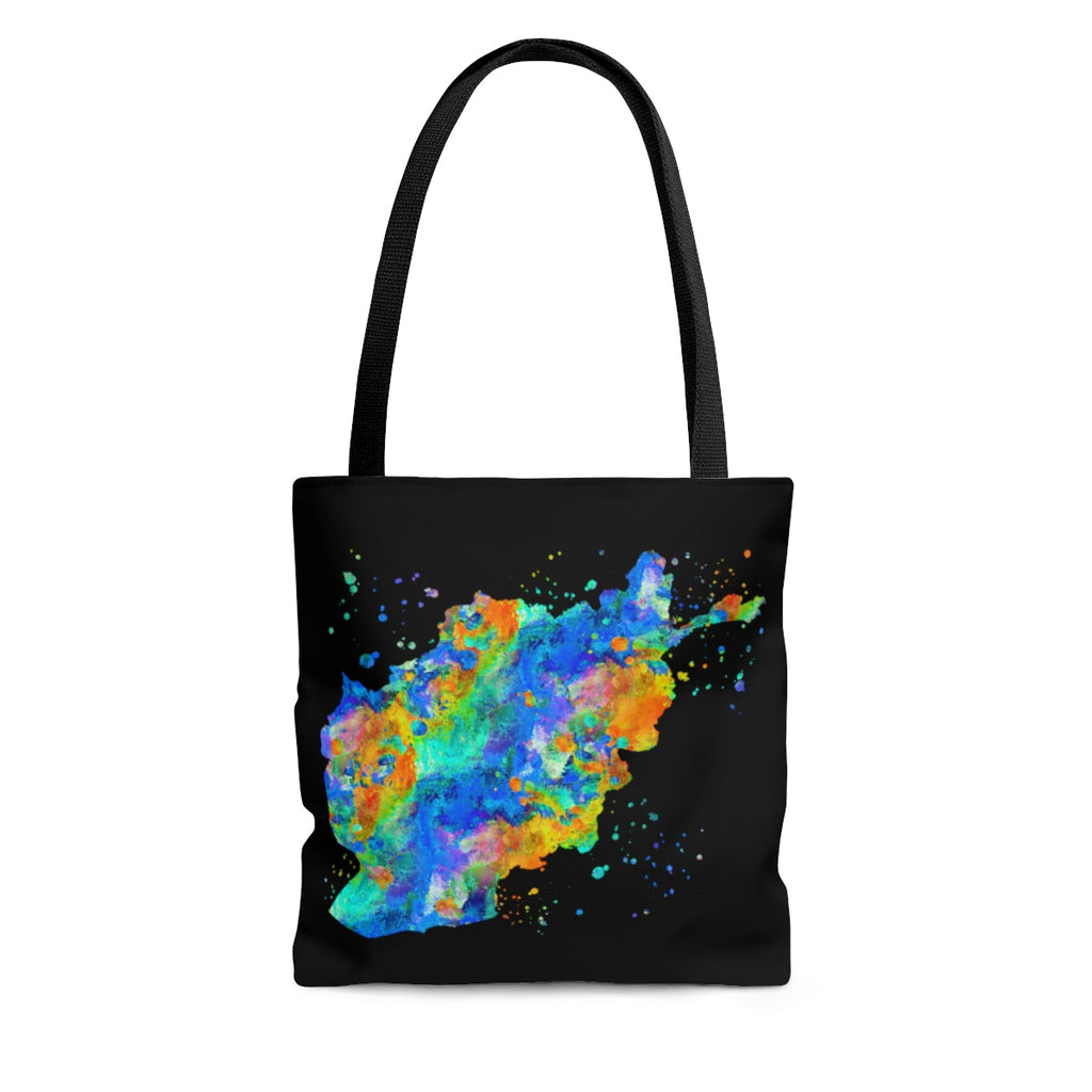 Watercolor Afghanistan Map Tote Bag - Zuzi's