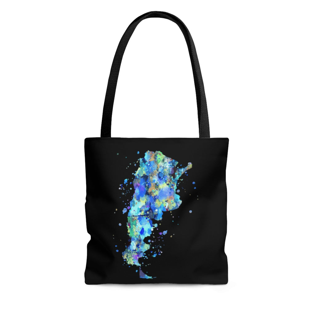 Watercolor Argentina  Map Tote Bag - Zuzi's