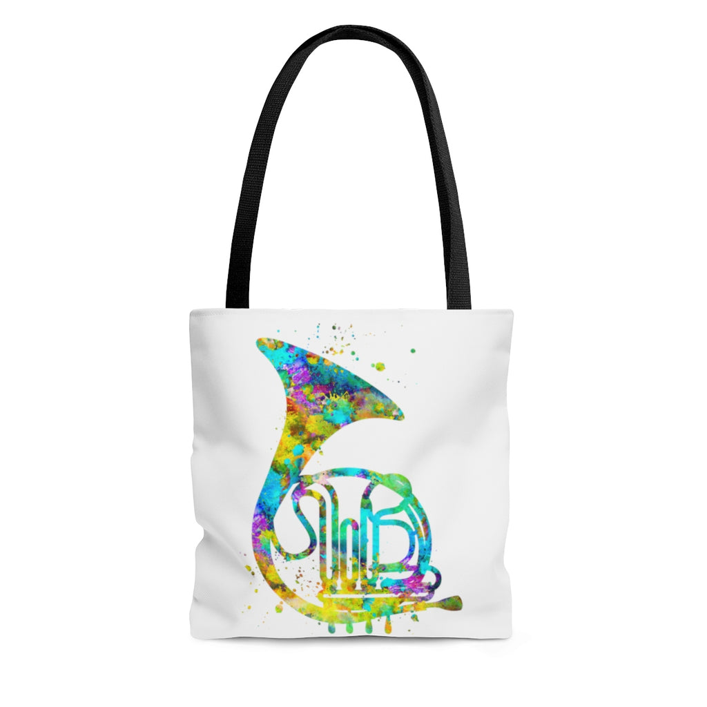 Watercolor French Horn Tote Bag - Zuzi's