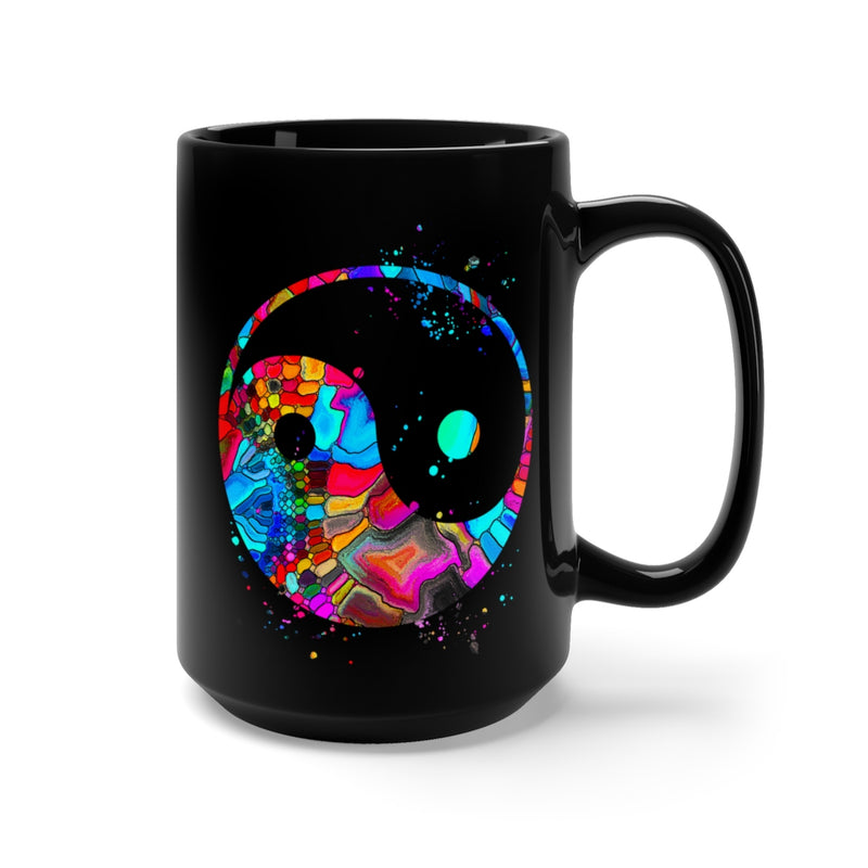 Yin Yang Black Mug 15oz - Zuzi's