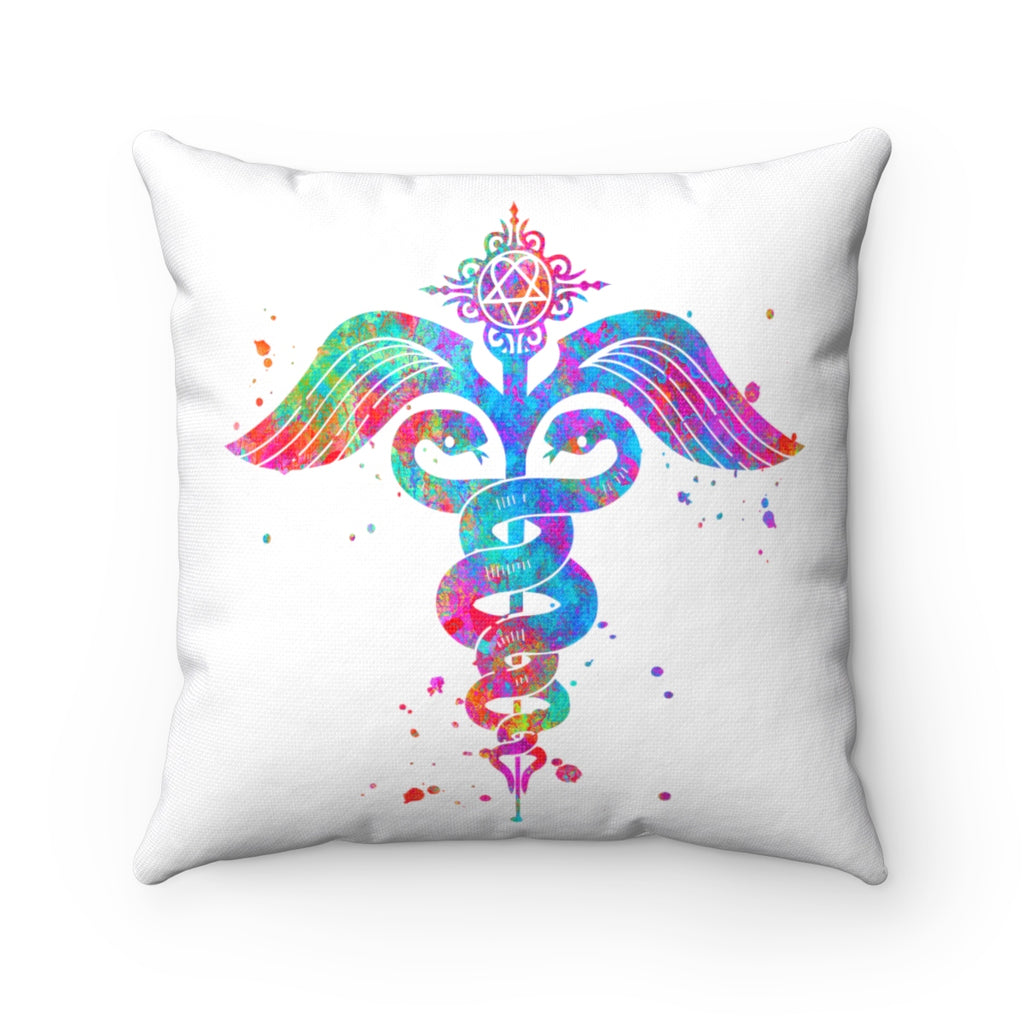 Caduceus Square Pillow - Zuzi's