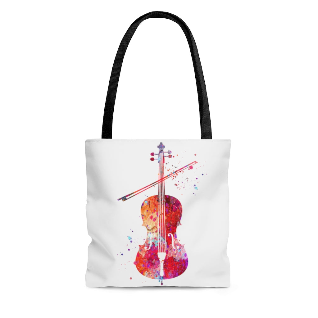 Watercolor Cello Tote Bag