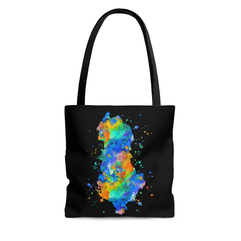 Watercolor Albania  Map Tote Bag - Zuzi's