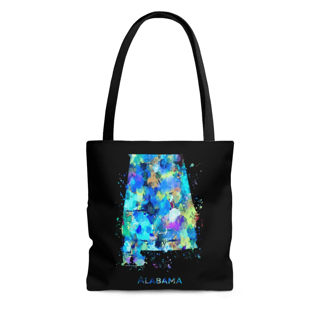 Watercolor Alabama Map Tote Bag - Zuzi's