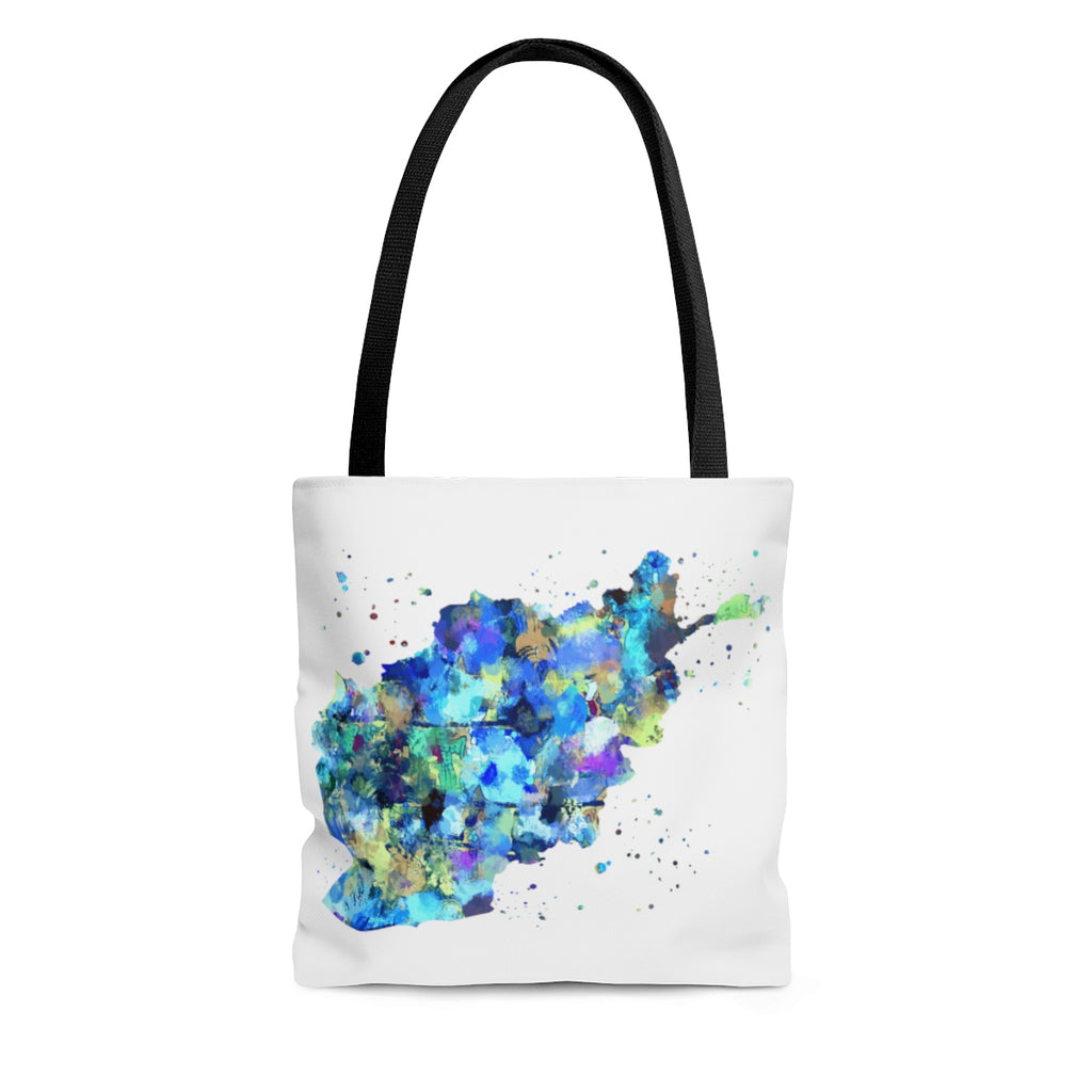 Watercolor Afghanistan Map Tote Bag - Zuzi's