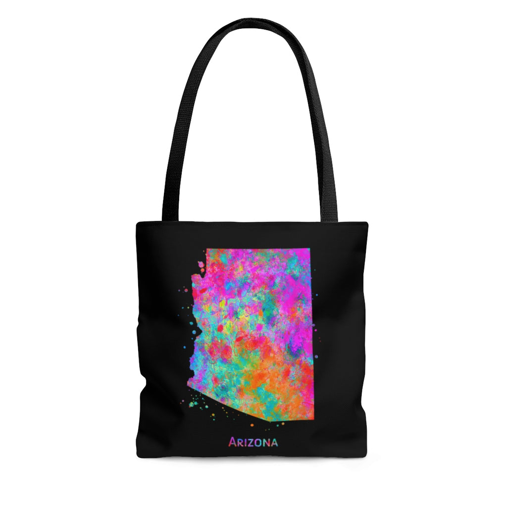 Watercolor Arizona  Map Tote Bag - Zuzi's