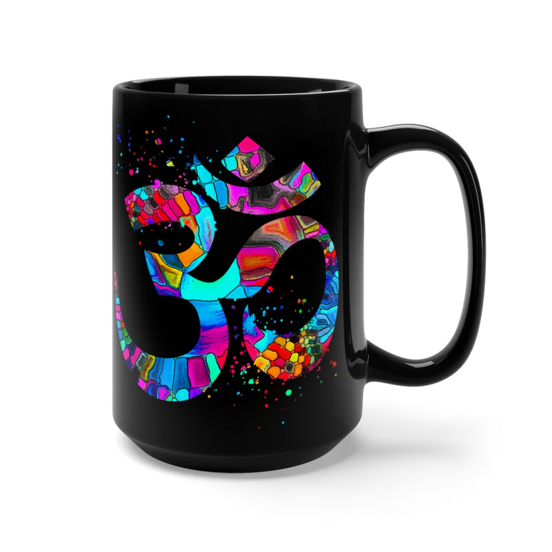 Om Symbol Black Mug 15oz - Zuzi's