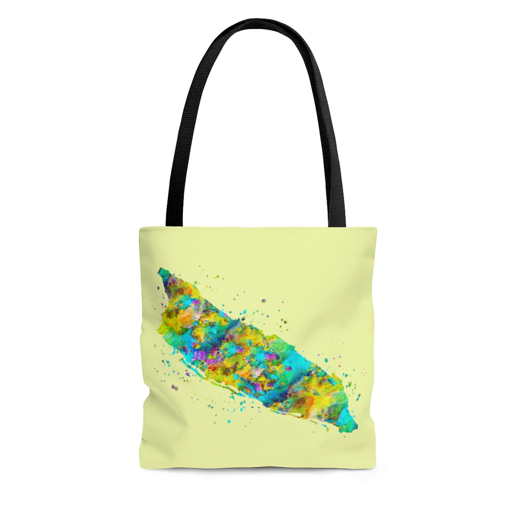 Watercolor Aruba Map Tote Bag - Zuzi's