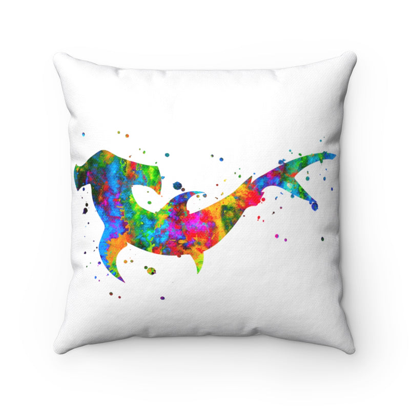 Colorful Hammerhead Shark Square Pillow - Zuzi's