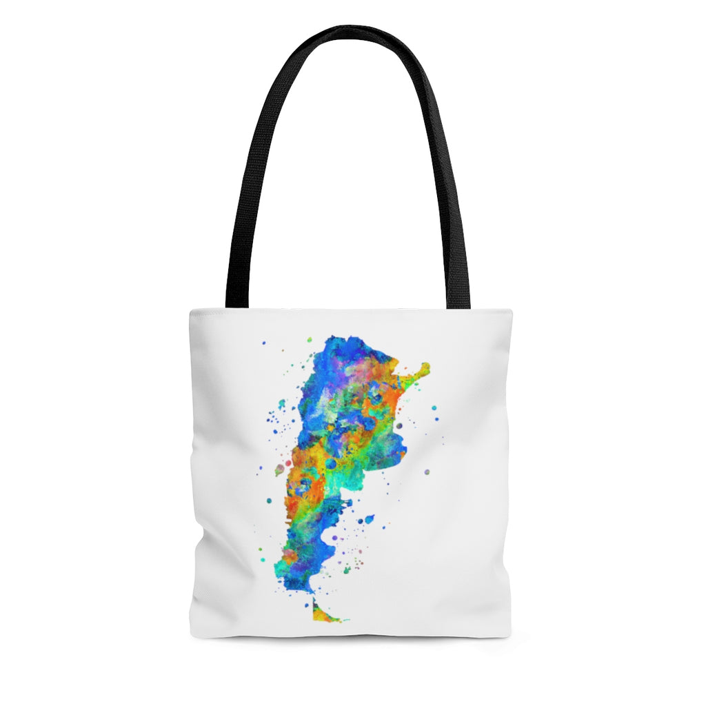 Watercolor Argentina  Map Tote Bag - Zuzi's