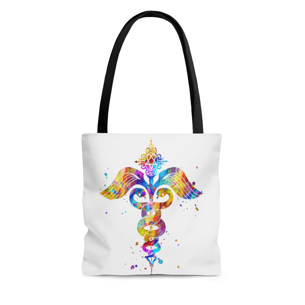 Watercolor Caduceus Tote Bag - Zuzi's