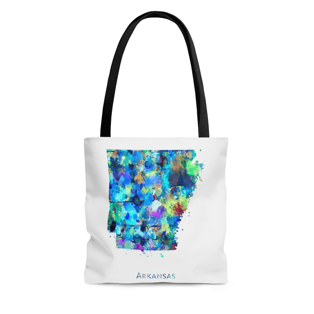 Watercolor Arkansas Map Tote Bag - Zuzi's