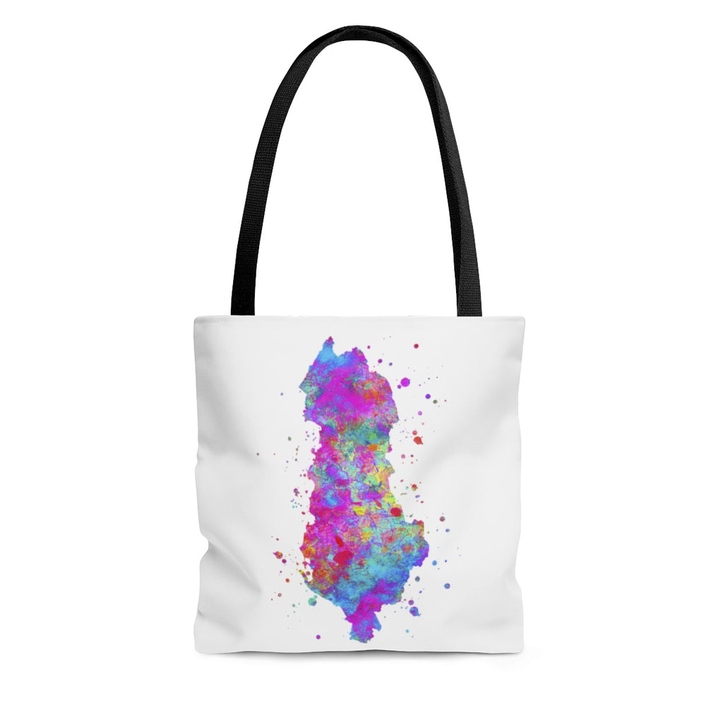 Watercolor Albania Map Tote Bag - Zuzi's