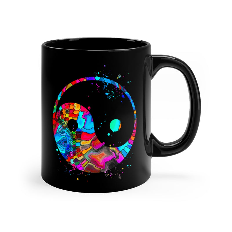 Yin Yang Black Mug 11oz - Zuzi's