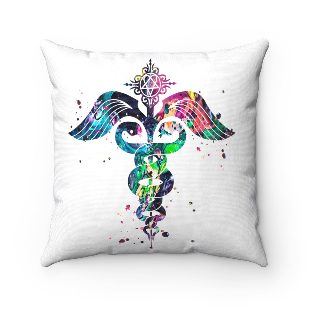 Caduceus Square Pillow - Zuzi's