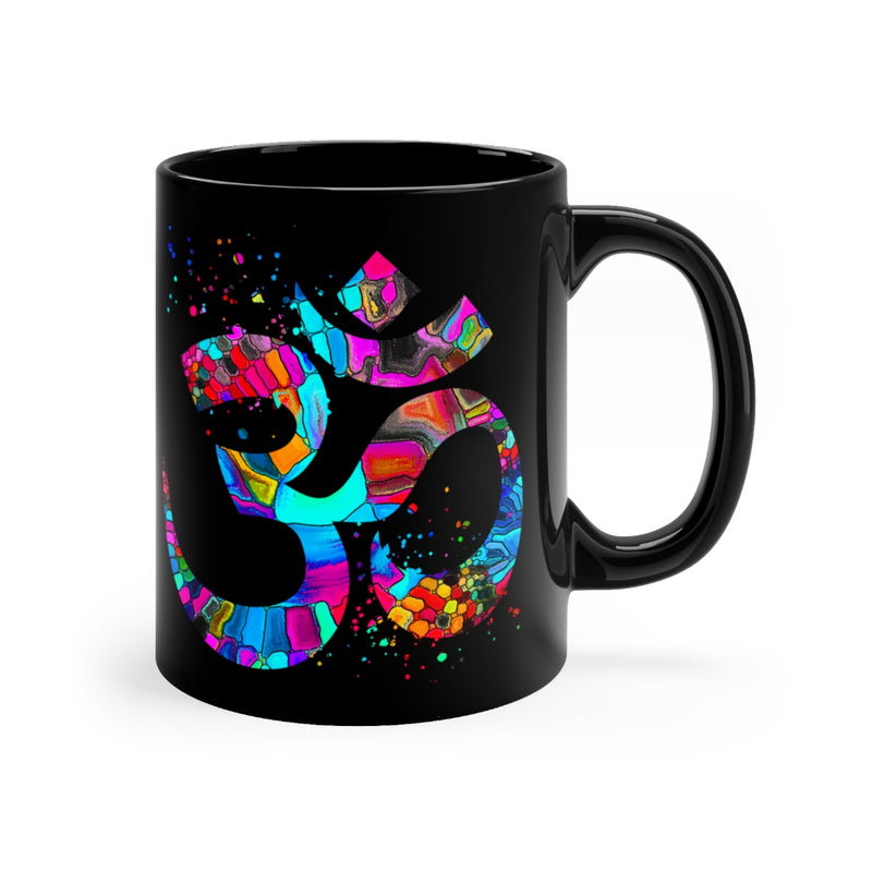 Om Symbol Black Mug 11oz - Zuzi's