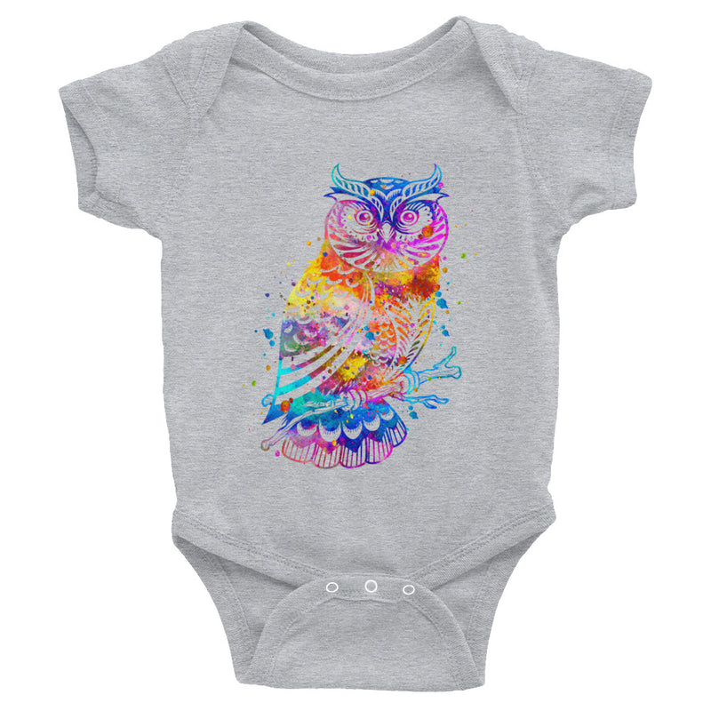 Watercolor Owl Infant Bodysuit - Zuzi's