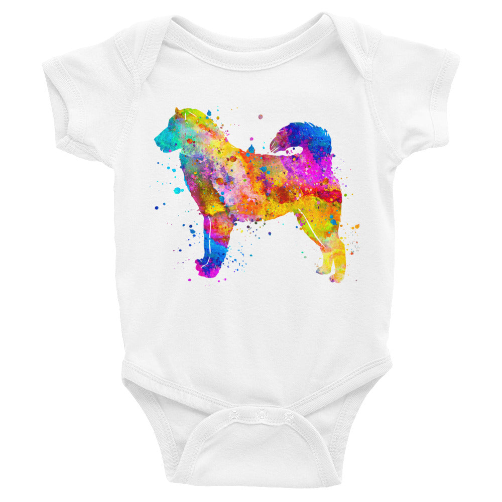 Watercolor Alaskan Malamute Infant Bodysuit - Zuzi's