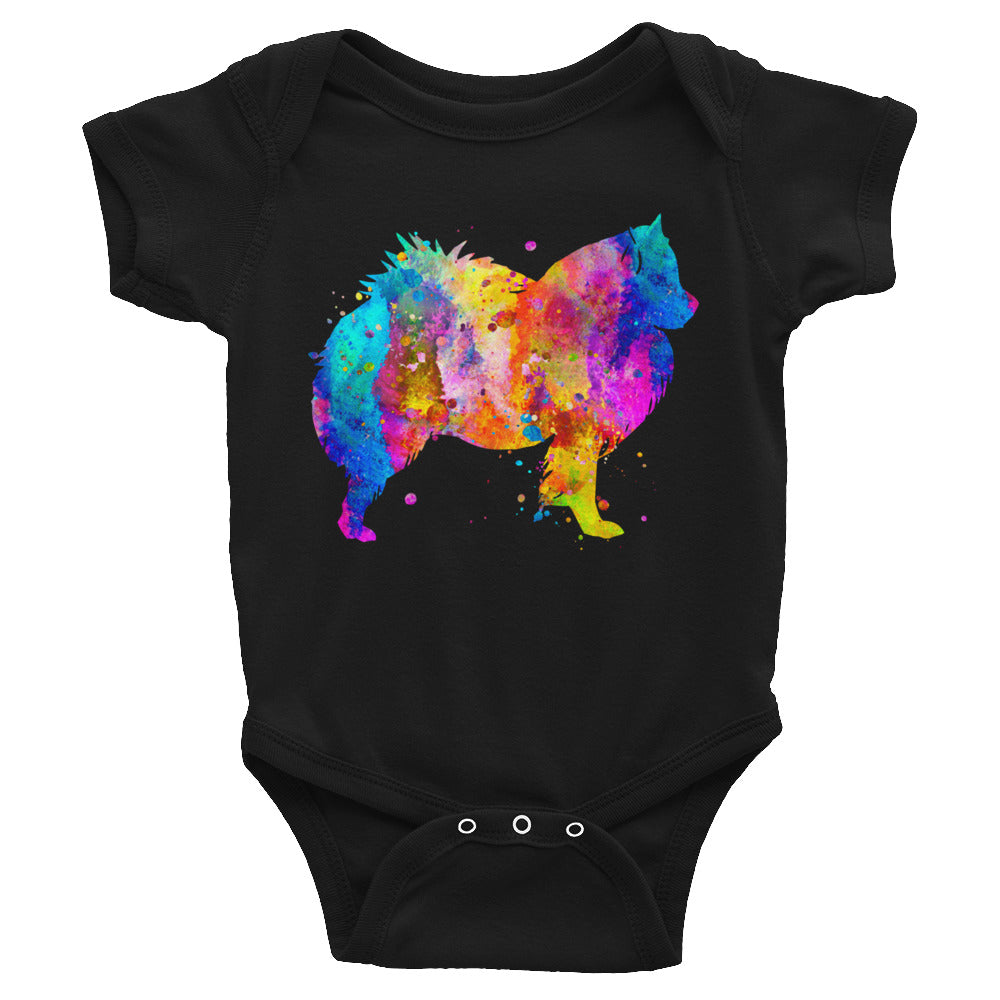 Watercolor American Eskimo Infant Bodysuit - Zuzi's