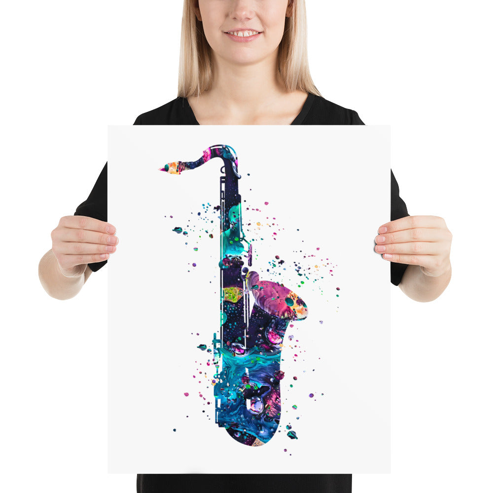 Saxophone Art Print - 16 x 20 - Unframed - Zuzi's