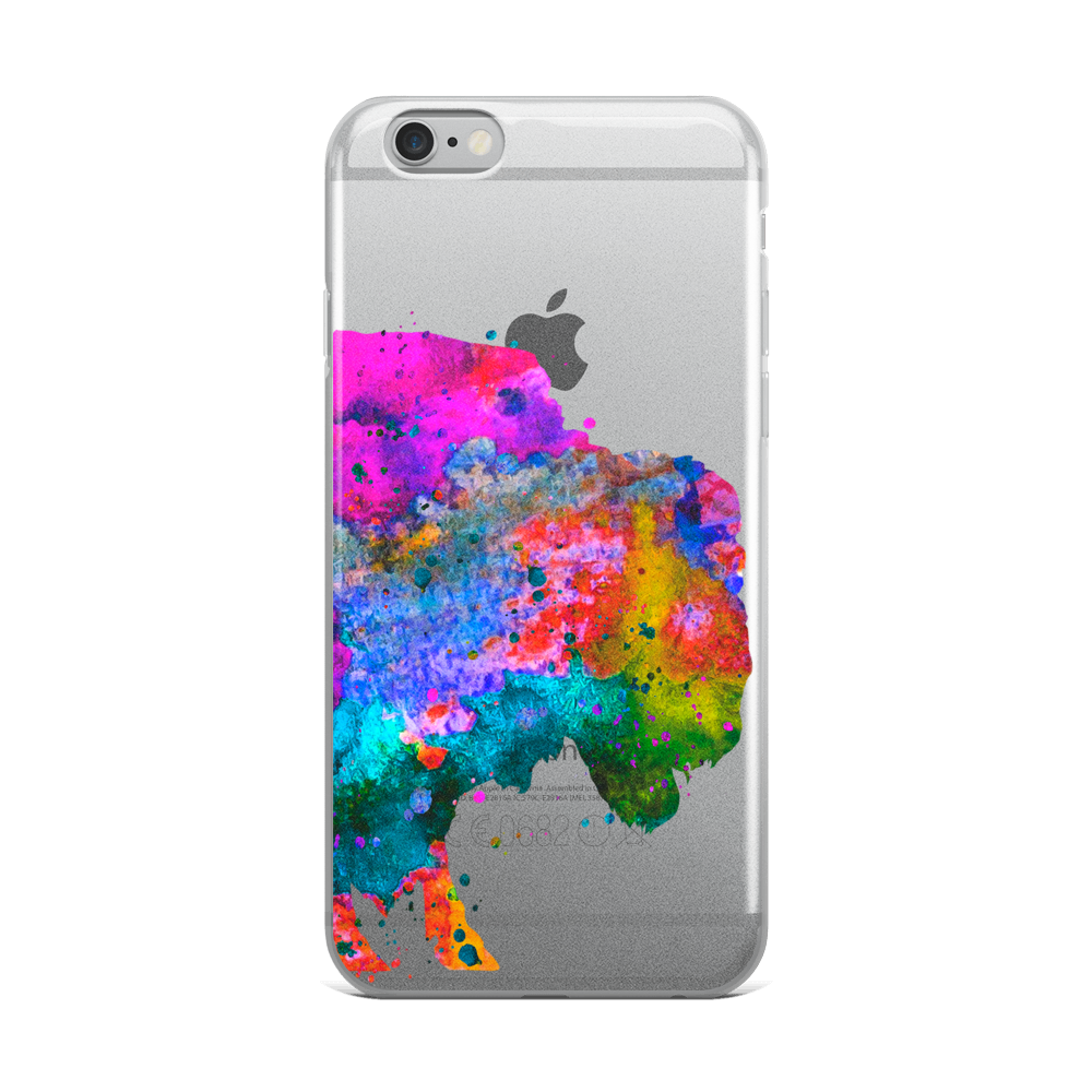 Watercolor Buffalo Clear iPhone Case - Zuzi's