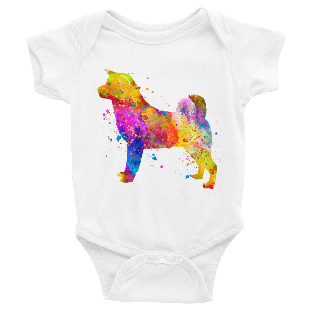 Watercolor Akita Infant Bodysuit - Zuzi's