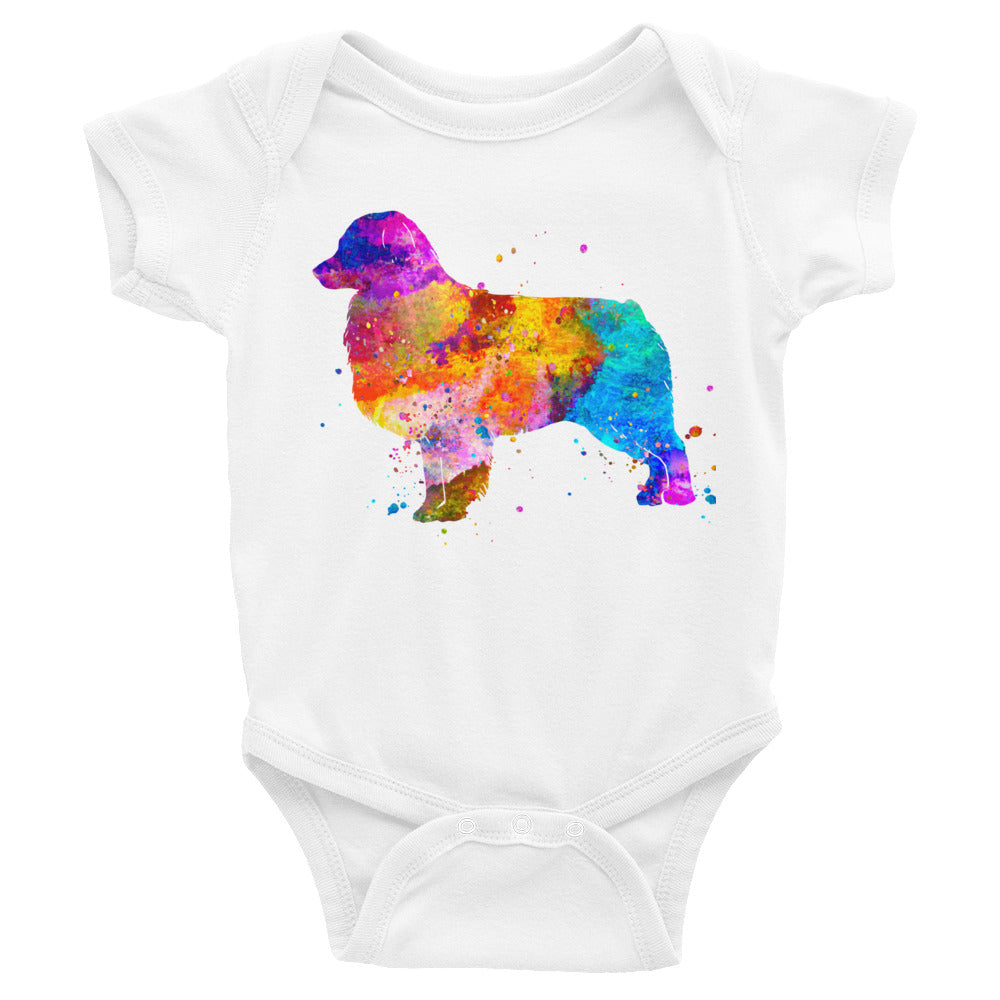 Watercolor Australian Shepherd Infant Bodysuit - Zuzi's