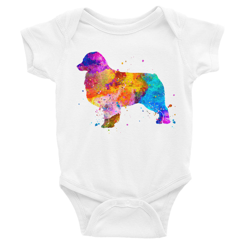 Watercolor Australian Shepherd Infant Bodysuit - Zuzi's
