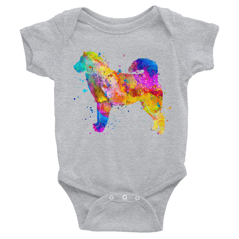 Watercolor Alaskan Malamute Infant Bodysuit - Zuzi's