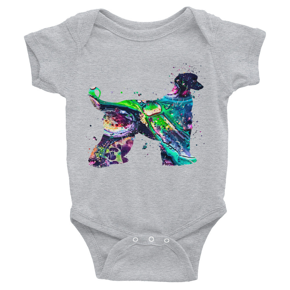 Watercolor Afghan Hound Infant Bodysuit - Zuzi's