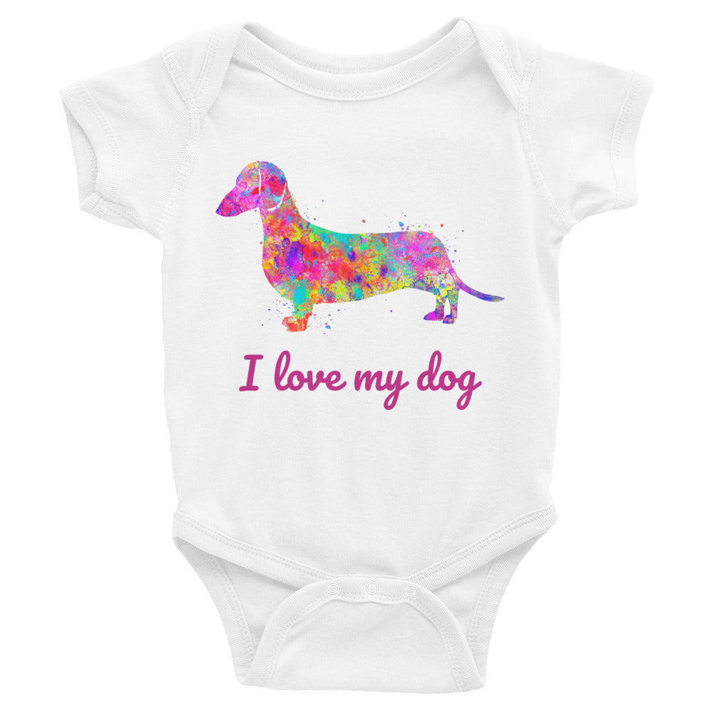 Watercolor Basset Hound Infant Bodysuit - Zuzi's