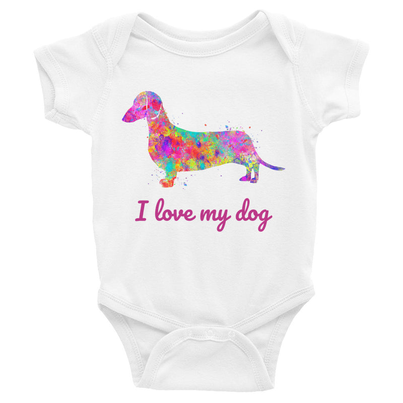 Watercolor Basset Hound Infant Bodysuit - Zuzi's