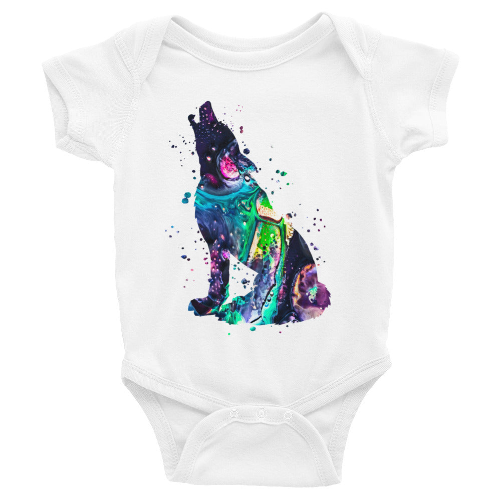 Watercolor Wolf Infant Bodysuit - Zuzi's