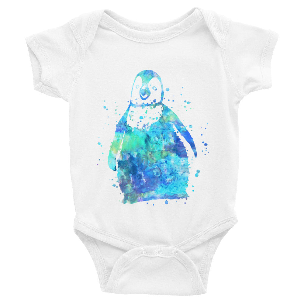 Watercolor Penguin Infant Bodysuit - Zuzi's