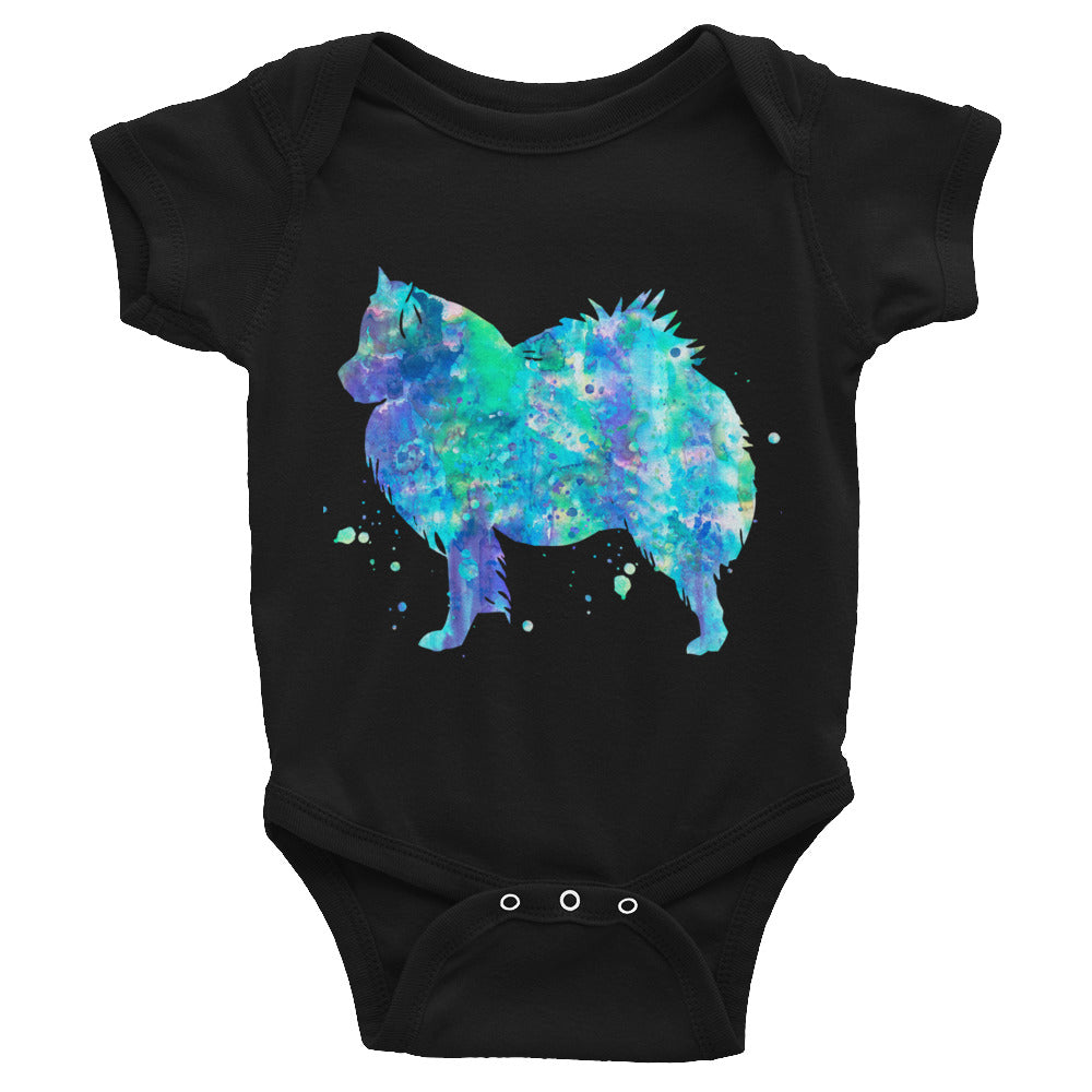 Watercolor American Eskimo Infant Bodysuit - Zuzi's