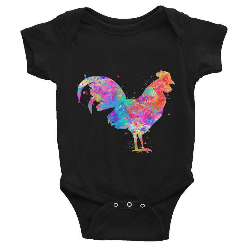 Watercolor Rooster Infant Bodysuit - Zuzi's